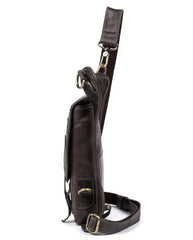 Cool Leather Belt Pouch Mens Chest Bag Backpack Shoulder Bag for Men - imessengerbags
