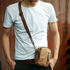 Cool Leather Belt Pouch Mens Waist Bag Shoulder Bag for Men - imessengerbags