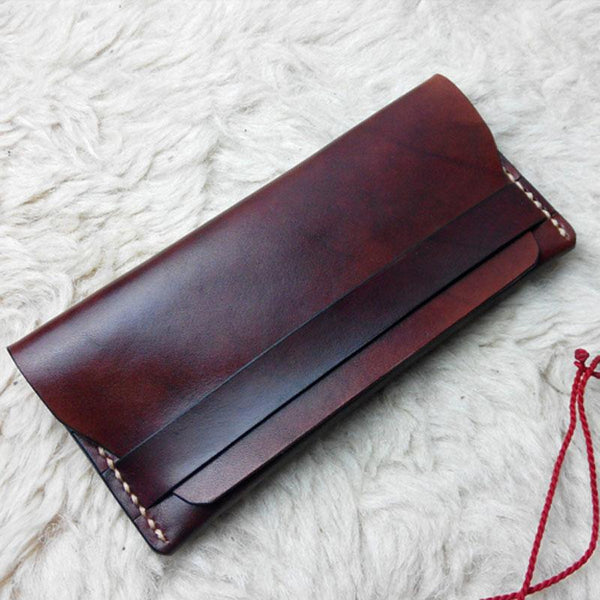Cool Leather Bifold Mens Long Wallet Leather Long Wallets for Men - imessengerbags