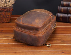 Cool Leather Chest Bag Sling Bag Sling Crossbody Bag Sling Travel Bag Sling Hiking Bags For Men - imessengerbags