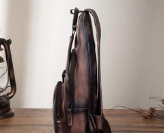 Cool Leather Chest Bag Sling Bag Sling Crossbody Bag Sling Travel Bags Sling Hiking Bag For Men - imessengerbags