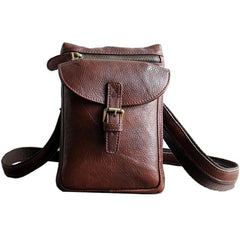 Cool Leather Coffee Belt Pouches Mens Waist Bag Shoulder Bag for Men - imessengerbags