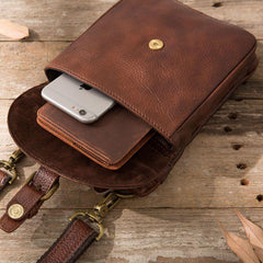 Cool Leather Coffee Belt Pouches Mens Waist Bag Shoulder Bag for Men - imessengerbags