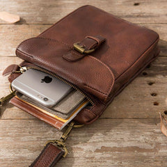 Cool Leather Coffee Belt Pouches Mens Waist Bag Shoulder Bag for Men - imessengerbags