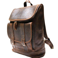Cool Leather Coffee Mens Backpack Travel Backpacks Laptop Backpack for men