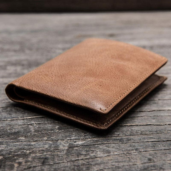 Cool Leather Men Slim Small Wallet Bifold Small Wallet for Men - imessengerbags