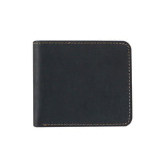 Cool Leather Men Slim Small Wallet Bifold Vintage Small Wallet for Men - imessengerbags
