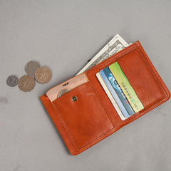 Cool Leather Men Small Wallet Bifold Small Wallet for Men - imessengerbags