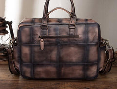 Cool Leather Men Vintage Briefcase 14inch Work Bags Handbag Shoulder Bags For Men - imessengerbags
