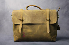 Cool Leather Mens 14inch Laptop Bag Briefcase Work Handbag Business Bag for Men