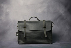 Cool Leather Mens 14inch Laptop Bag Briefcase Work Handbag Business Bag for Men
