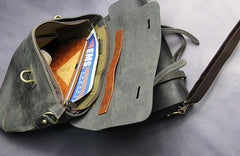 Cool Leather Mens 14inch Laptop Bag Briefcase Work Handbag Business Bag for Men