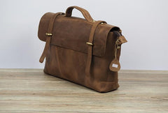 Cool Leather Mens 14inch Laptop Bag Briefcase Work Handbag Business Bag for Men