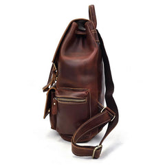 Cool Leather Mens Backpack Vintage Travel Backpack School Backpacks for Men