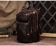Cool Leather Mens Backpack Large Cool Vintage Large Travel Backpack Bag for Men