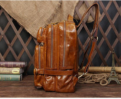 Cool Leather Mens Backpack Large Cool Vintage Large Travel Backpack Bag for Men