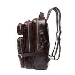 Cool Leather Mens Backpack Large Cool Vintage Large Travel Backpack Bag for Men