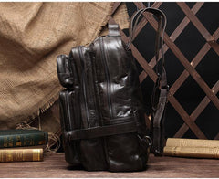 Cool Leather Mens Backpack Large Cool Vintage Large Travel Backpack Bag for Men