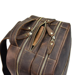Cool Leather Mens Large Backpack Vintage Travel Backpack School Backpack for Men - imessengerbags