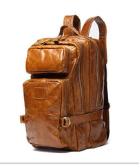 Cool Leather Mens Backpack Large Cool Vintage Large Travel Backpack Bag for Men