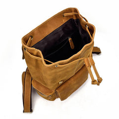 Cool Leather Mens Backpack Vintage Travel Backpack School Backpacks for Men