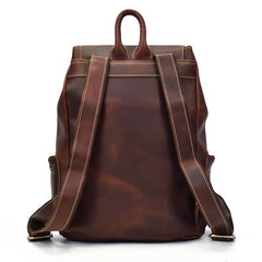 Cool Leather Mens Backpack Vintage Travel Backpack School Backpacks for Men
