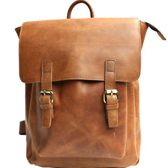 Cool Leather Mens Backpack Travel Backpack Laptop Backpack for men