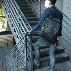 Cool Leather Mens Backpacks Travel Backpack Laptop Backpack for Men