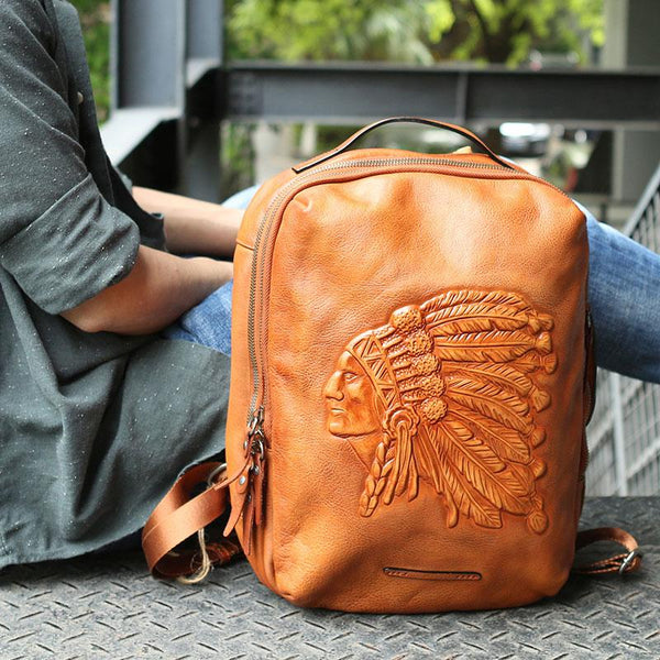 Cool Leather Mens Backpacks Travel Backpack School Backpacks for men - imessengerbags