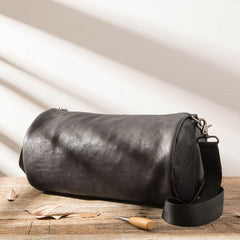 Cool Leather Mens Barrel Shoulder Bags Messenger Bags for Men - imessengerbags