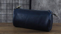 Cool Leather Mens Barrel Side Bag Bucket Shoulder Bag Messenger Bag for Men - imessengerbags