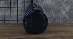 Cool Leather Mens Barrel Side Bag Bucket Shoulder Bag Messenger Bag for Men - imessengerbags