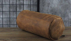 Cool Leather Mens Barrel Side Bag Bucket Shoulder Bag Messenger Bag for Men - imessengerbags