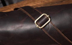 Cool Leather Mens Barrel Side Bag Bucket Shoulder Bag Messenger Bag for Men - imessengerbags