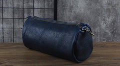 Cool Leather Mens Barrel Side Bag Bucket Shoulder Bag Messenger Bag for Men - imessengerbags