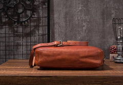 Cool Leather Mens Briefcase 14inch Laptop Bags Work Handbag Business Bag for Men