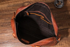 Cool Leather Mens Briefcase 14inch Laptop Bags Work Handbag Business Bag for Men