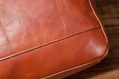 Cool Leather Mens Briefcase 14inch Laptop Bags Work Handbag Business Bag for Men
