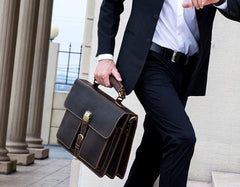 Leather Mens Briefcase Business Briefcase Vintage Shoulder Bags Handbags for men