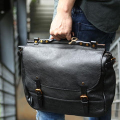 Cool Leather Mens Briefcase Messenger Bag Handbag Shoulder Bag for men