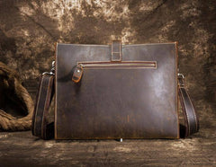 Cool Vintage Brown Leather Mens Messenger Bag Side Bag Work Bag Shoulder Bag for Men