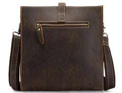 Cool Vintage Brown Leather Mens Messenger Bag Side Bag Work Bag Shoulder Bag for Men