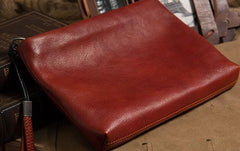 Cool Leather Mens Clutch Wristlet Bag Brown Zipper Clutch for Men