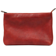 Cool Leather Mens Clutch Wristlet Bag Brown Zipper Clutch for Men