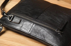 Cool Leather Mens Clutch Wristlet Bag Handmade Vintage Zipper Clutch for Men