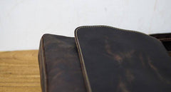 Cool Leather Mens Coffee Messenger Bag Side Bag Small Shoulder Bag for Men - imessengerbags