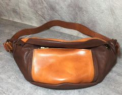 Cool Leather Mens FANNY PACK MENS WAIST BAG HIP PACK BELT BAG FOR MEN - imessengerbags