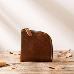 Cool Leather Mens Front Pocket Wallet Vintage Small Wallets for Men - imessengerbags