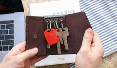 Cool Leather Mens Key Wallet Car Keys Holder Car Keys Case for Men - imessengerbags