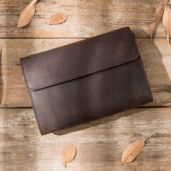 Cool Leather Mens Large Long Zipper Clutch Wallet Long Wallet for Men - imessengerbags